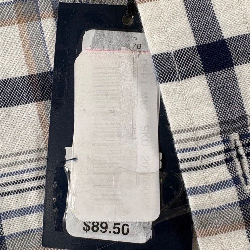 Cremieux Classics Big Man Plaid Button Down Shirt Mens 2XB Blue Tan 100% Cotton - Picture 7 of 13